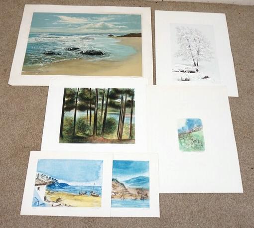 LOT OF 6 SIGNED LIMITED EDITION PRINTS/ARTIST PROOFS (1 of 17)