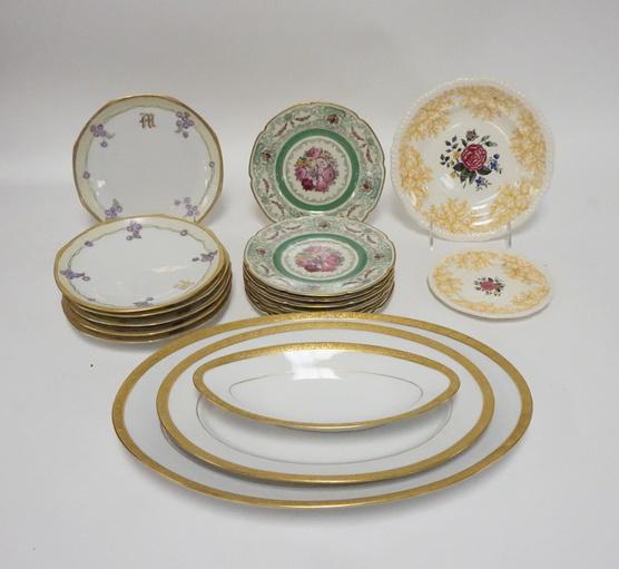 18 PIECE CHINA LOT W/HUTSCHENREUTHER, COPELAND, ETC (1 of 6)