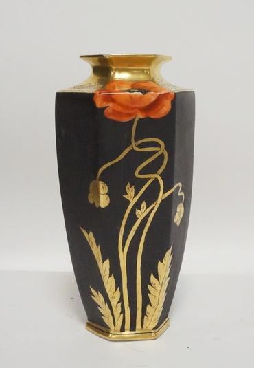 ES PROV SAXE HAND PAINTED VASE (1 of 3)