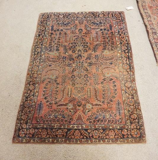 ORIENTAL THROW RUG: ORIENTAL THROW RUG, 5 FT X 35 IN