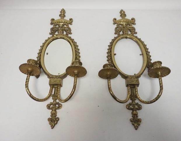 PAIR OF ORNATE CANDLE SCONCES (1 of 2)