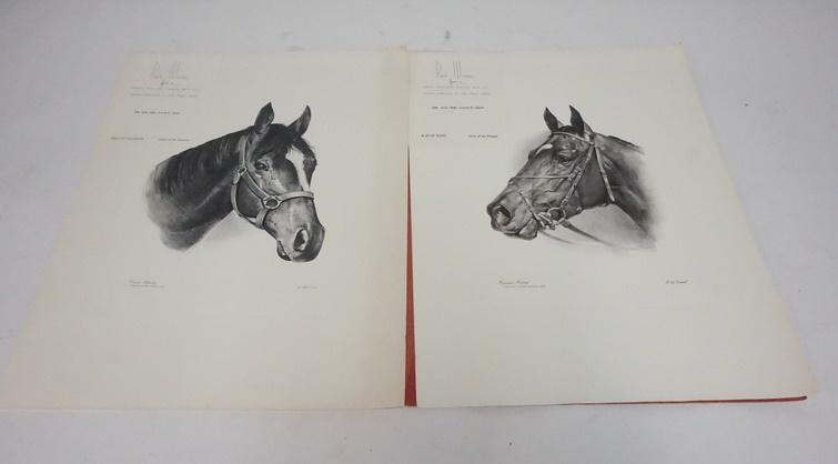 2 KENTUCKY DERBY WINNER HORSE PRINTS: TWO KENTUCKY DERBY WINNER HORSE PRINTS *PROUD CLARION* BY S.J. WALLEN & *KAUAI KING* 1966 BY C.W. ERNST. 12 IN X 16 IN.