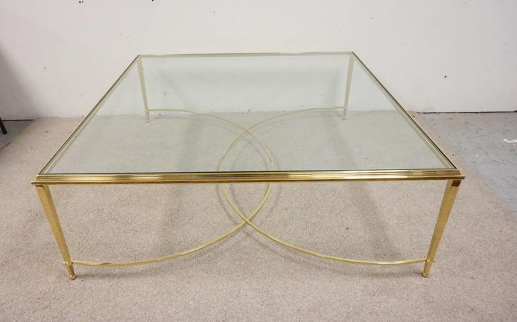 BRASS GLASS TOP COFFEE TABLE (1 of 4)