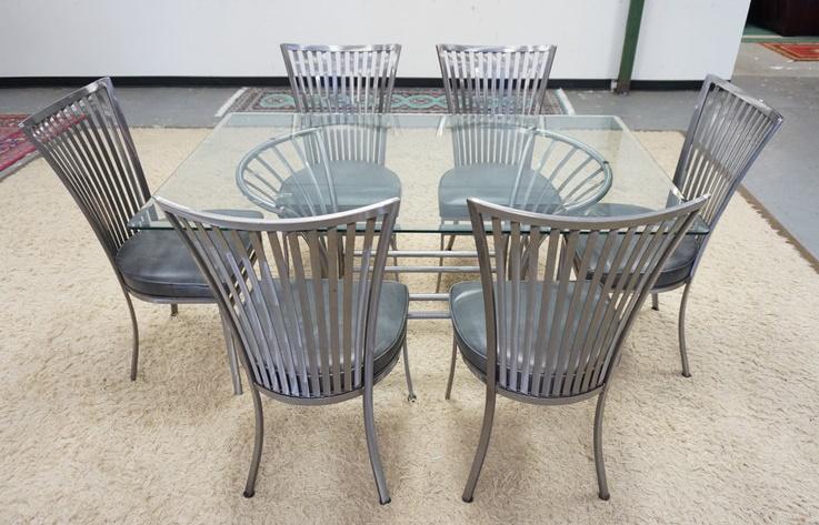 MODERN STYLE DINETTE SET WITH BEVELLED GLASS TABLE (1 of 6)