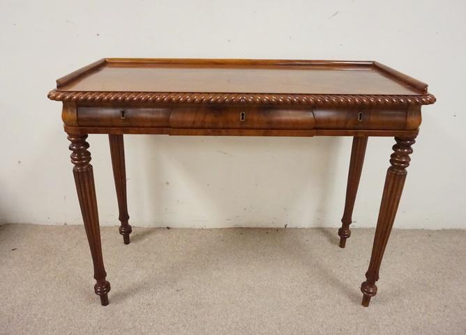 ANTIQUE WALNUT 3 DRAWER WRITING TABLE (1 of 6)
