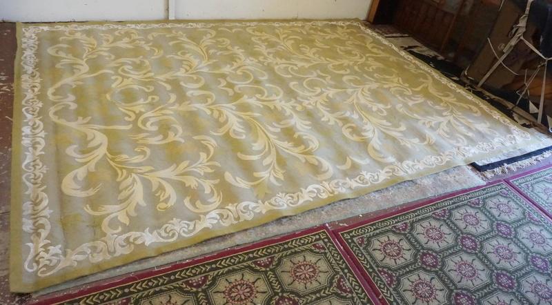 EDWARD FIELDS WOOL AND SILK RUG: EDWARD FIELDS WOOL AND SILK RUG, 14 FT 4 IN X 20 FT 4 IN