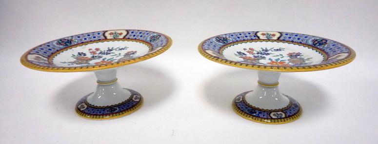 2 MINTONS ENGLAND COMPOTES: 2 MINTONS ENGLAND COMPOTES, 4 1/2 IN X 9 3/4 IN