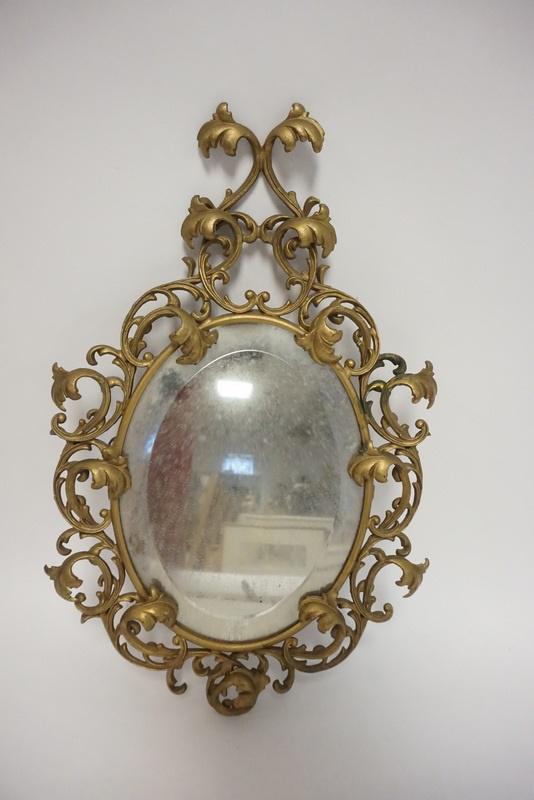 ORNATE VICTORIAN METAL MIRROR (1 of 3)