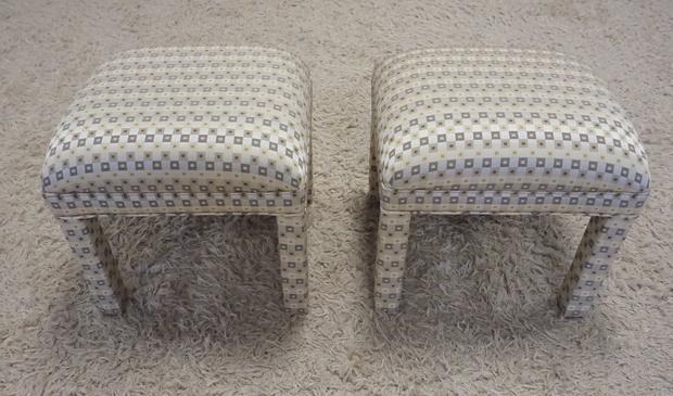 2 UPHOLSTERED FOOT STOOLS (1 of 2)