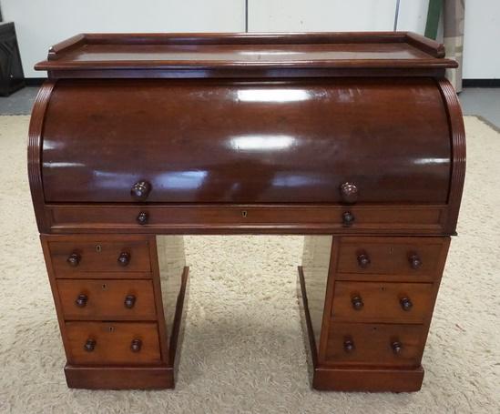 VICTORIAN CYLINDER DESK (1 of 5)