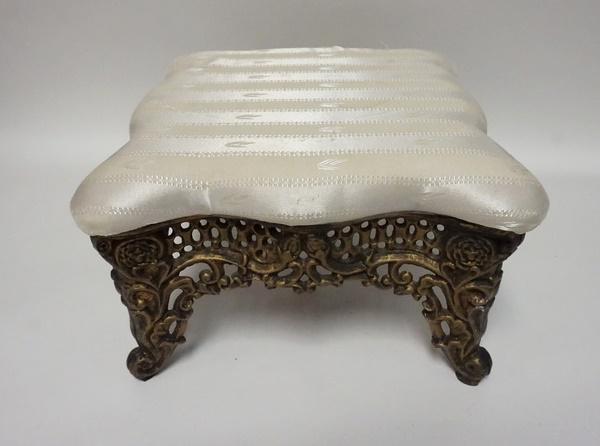 SMALL UPHOLSTERED FOOT STOOL (1 of 2)