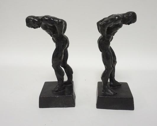 CAST METAL BOOK ENDS (1 of 2)