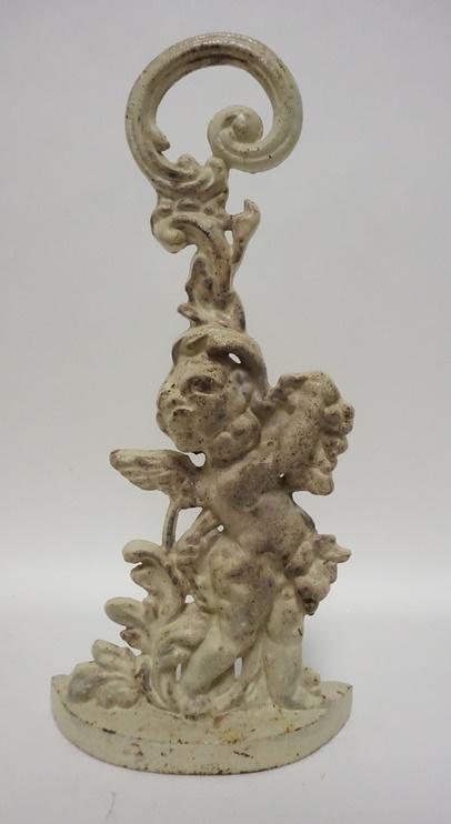 CAST IRON DOOR STOP: CAST IRON DOOR STOP. 16 1/2 IN H