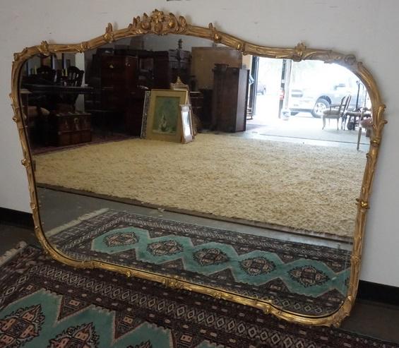 FIGURAL DECORATED GILT MIRROR (1 of 2)