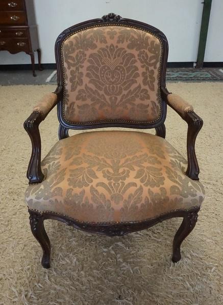 CARVED FRENCH PROVINCIAL ARM CHAIR (1 of 5)