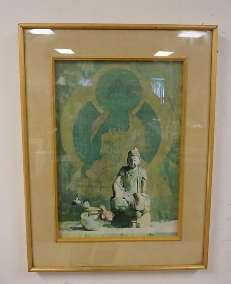 FRAMED ASIAN REPRODUCTION PRINT BY HOSEV PUSHMAN (1 of 3)