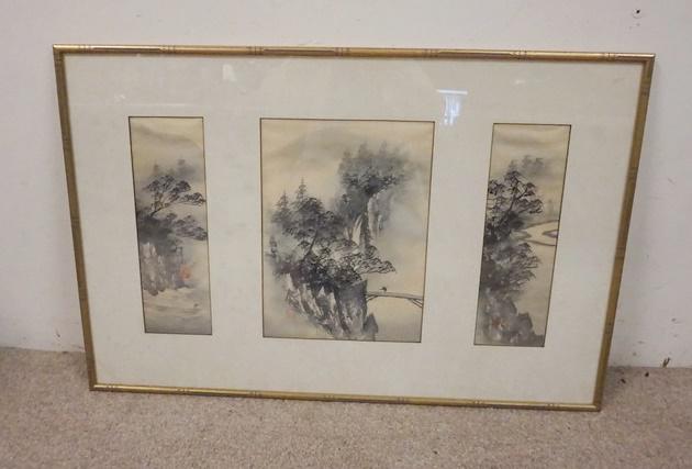 ASIAN ARTWORK TRYPTYCH (1 of 4)