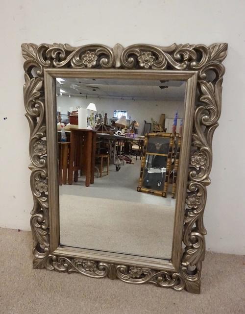 FRAMED BEVELED GLASS MIRROR (1 of 2)