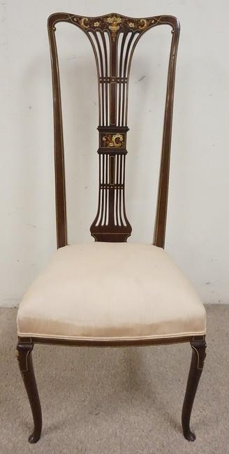 ORNATE VICTORIAN HIGH BACK SIDE CHAIR (1 of 4)