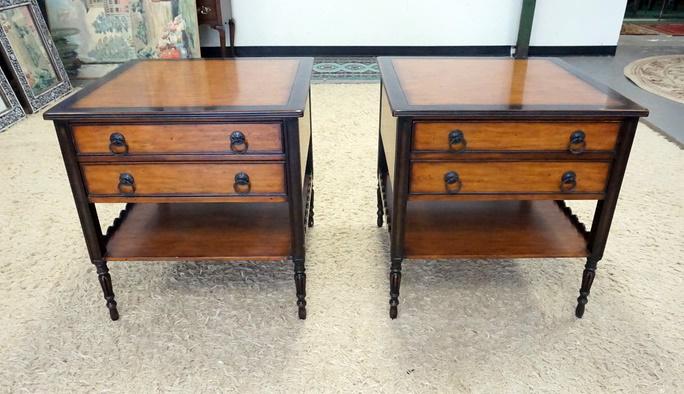 PAIR OF THEODORE ALEXANDER END TABLES (1 of 3)