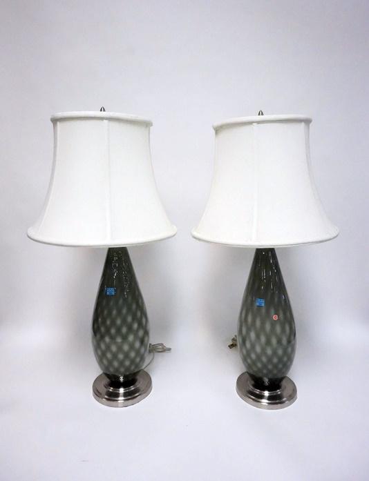 PAIR OF ITALIAN GLASS LAMPS (1 of 2)