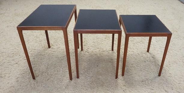 MID CENTURY MODERN DANISH NEST OF 3 TABLES (1 of 7)