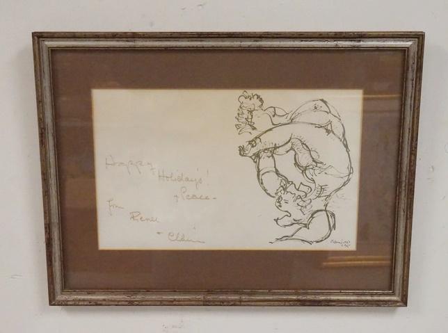 FRAMED PAINTING SIGNED CHAIM GROSS (1 of 3)
