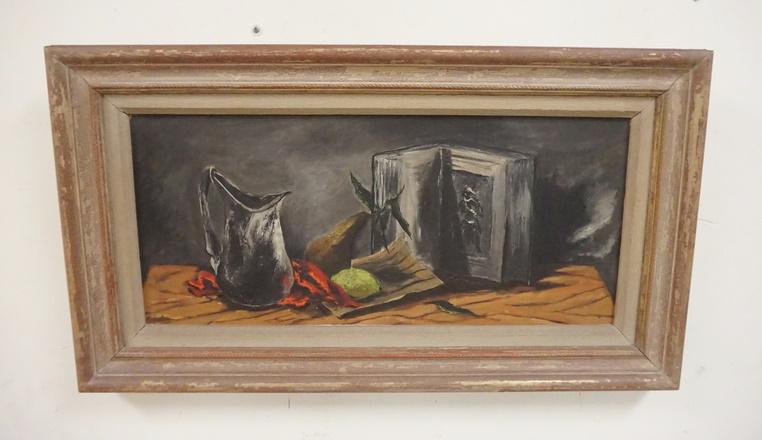 OIL PAINTING ON CANVAS SIGNED K FORTESS (1 of 2)