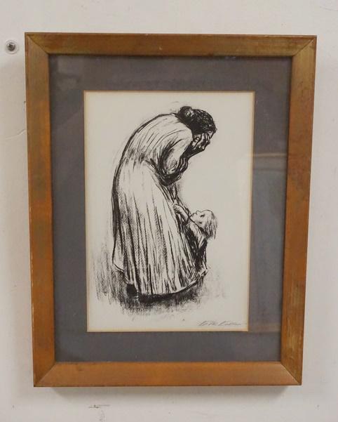 KATHE KOLLWITZ FRAMED & SIGNED ETCHING (1 of 2)