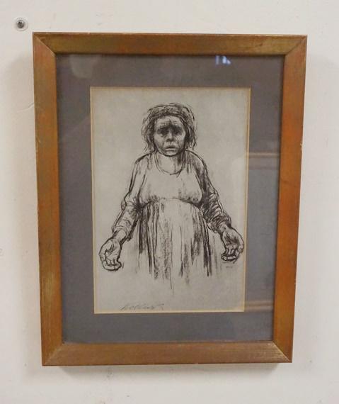 KATHE KOLLWITZ FRAMED & SIGNED ETCHING (1 of 6)