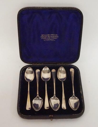 GROUP OF 6 ENGLISH SILVER SPOONS W/TOUCH MARKS (1 of 3)