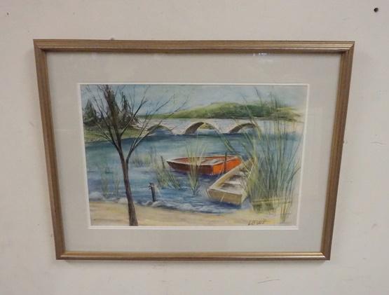 FRAMED PASTEL SIGNED LOWE (1 of 2)