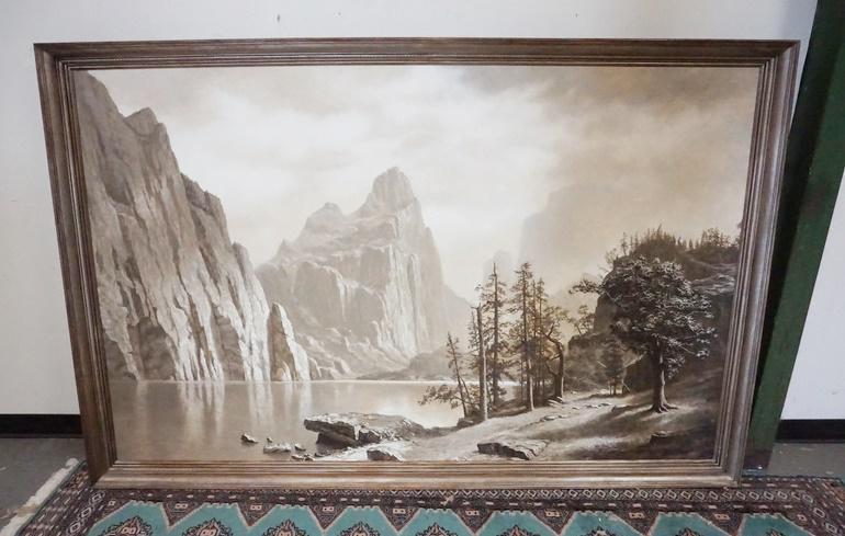 HUGE CONTEMPORARY FRAMED LANDSCAPE (1 of 1)