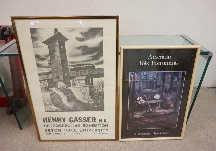 2 FRAMED POSTERS OF ART EXHIBITS (1 of 1)