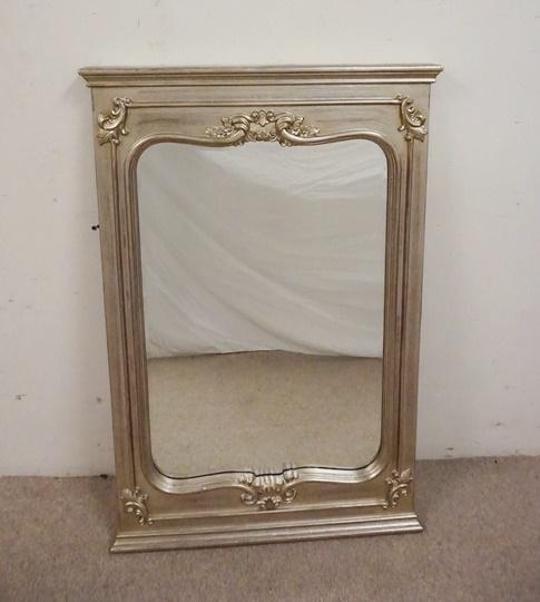 GILT SILVER BEVELED EDGE MIRROR (1 of 2)