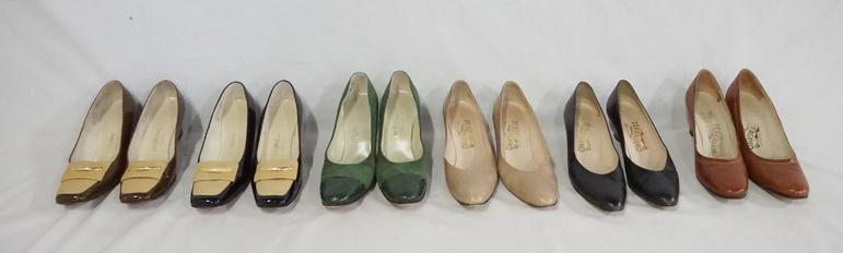 LOT OF 6 PAIRS OF VINTAGE LADIES SHOES (1 of 7)