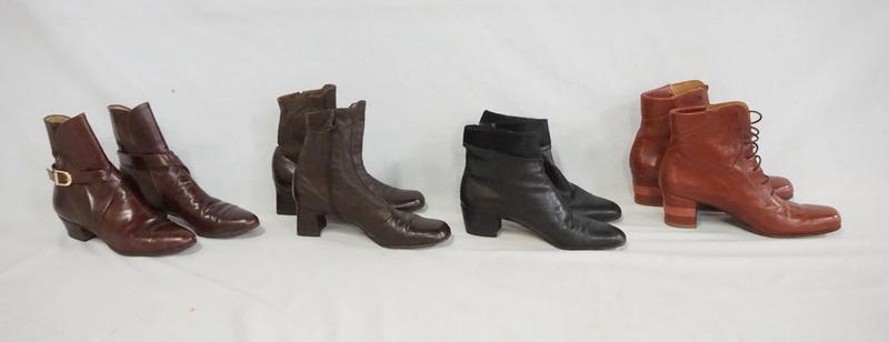 LOT OF 4 PAIRS OF VINTAGE LADIES BOOTS (1 of 9)