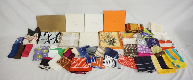 LARGE LOT OF HANDKERCHIEFS/BOW TIES (1 of 2)