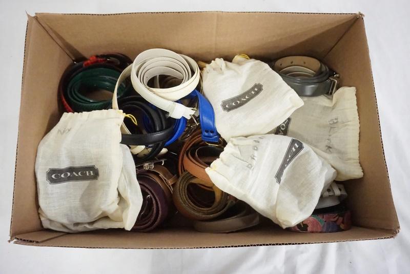 LARGE LOT OF BELTS; MANY ARE LEATHER (1 of 6)