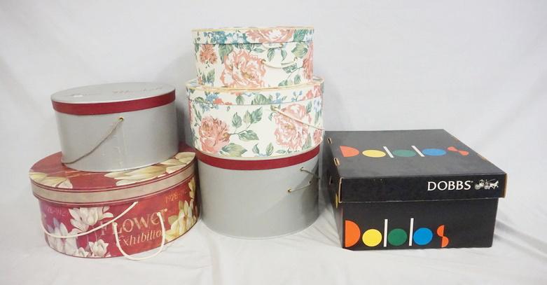LOT OF 6 VINTAGE HATS IN BOXES (1 of 15)