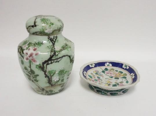ASIAN PORCELAIN JAR & BOWL (1 of 4)