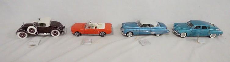 LOT OF 4 FRANKLIN MINT PRESICION MODEL CARS (1 of 2)