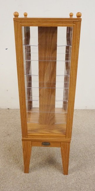 OAK FLOOR/COUNTER TOP REVOLVING DISPLAY CABINET (1 of 2)