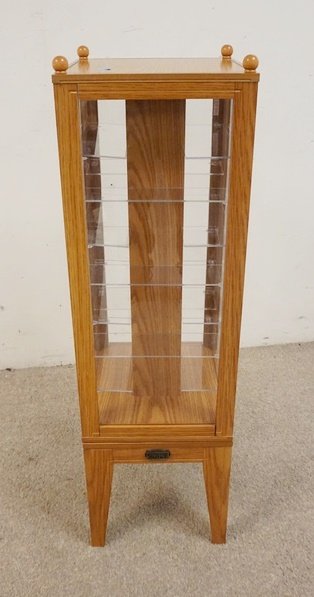 OAK FLOOR/COUNTER TOP REVOLVING DISPLAY CABINET (1 of 2)