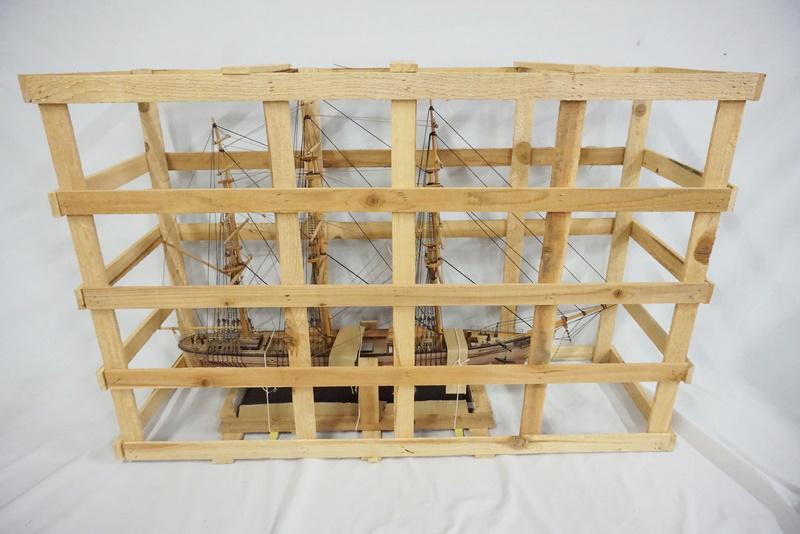 LARGE WOOD SAILING SHIP MODEL (1 of 4)