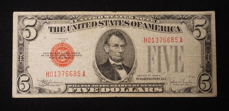 FIVE DOLLAR BILL 1928E (1 of 4)