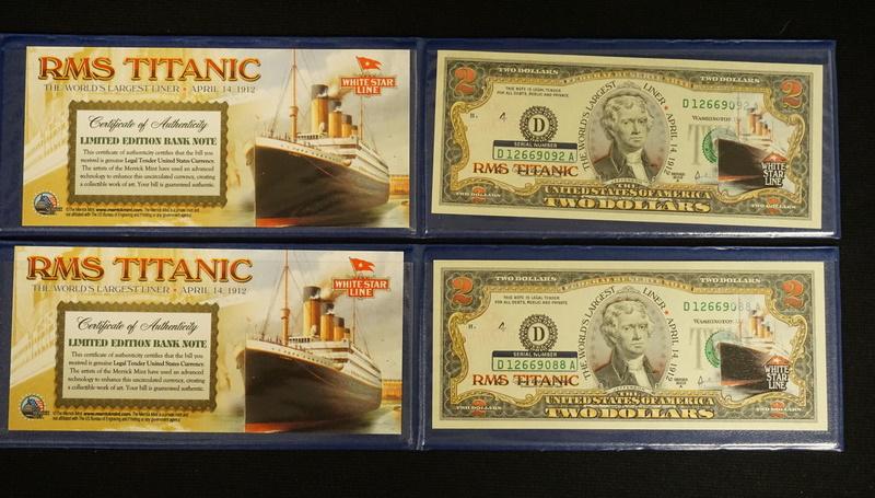 2 TWO DOLLAR BILLS COLORIZED (1 of 1)