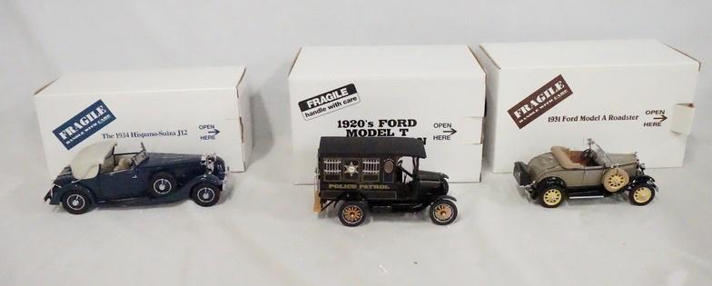 3 MODELS OF CLASSIC CARS FROM THE DANBURY MINT (1 of 2)