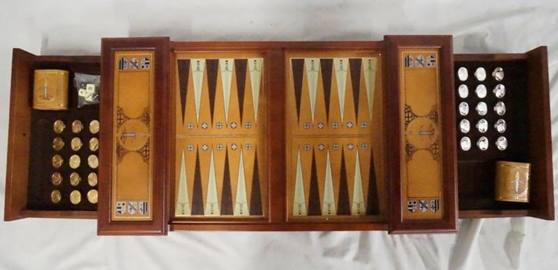 FRANKLIN MINT EXCALIBER BACKGAMMON SET (1 of 3)