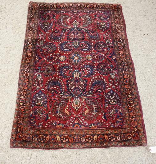 ANTIQUE ORIENTAL THROW RUG (1 of 4)